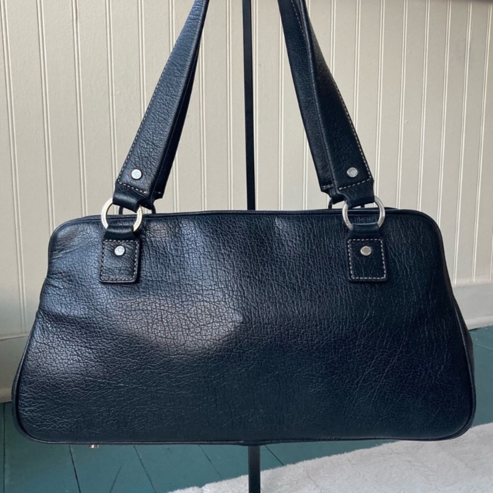 Kate Spade Vintage Large Baguette Bag Black Leather - Picture 6 of 16